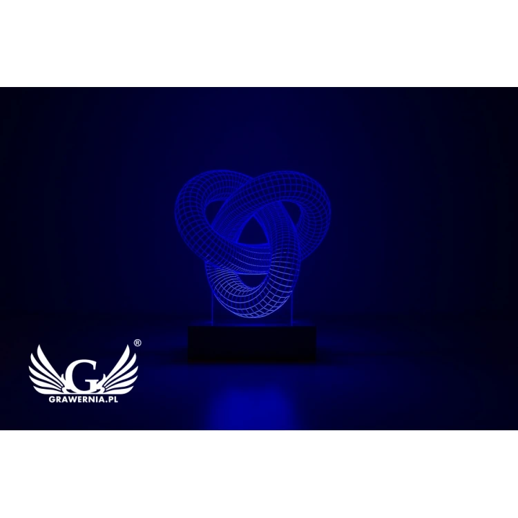 3D LED RGB Lampe mit Fernbedienung - L3D001