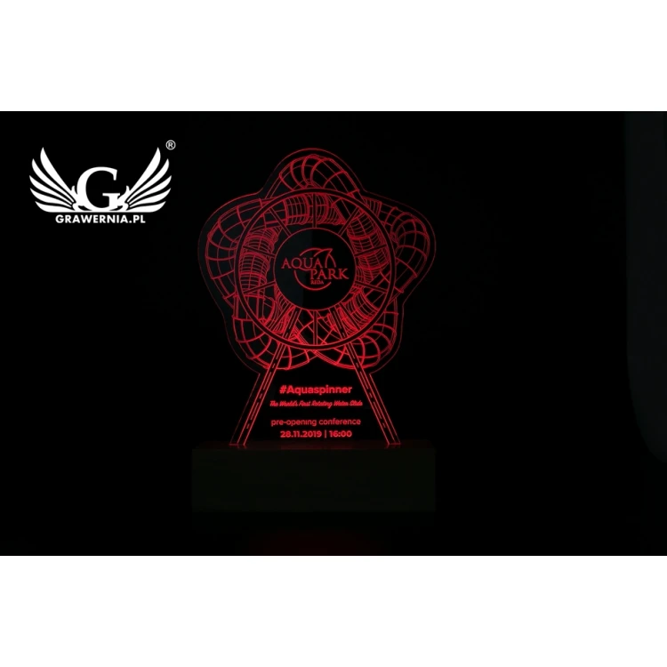 3D LED RGB Lampe mit individuellem Logo - ferngesteuert - L3D020