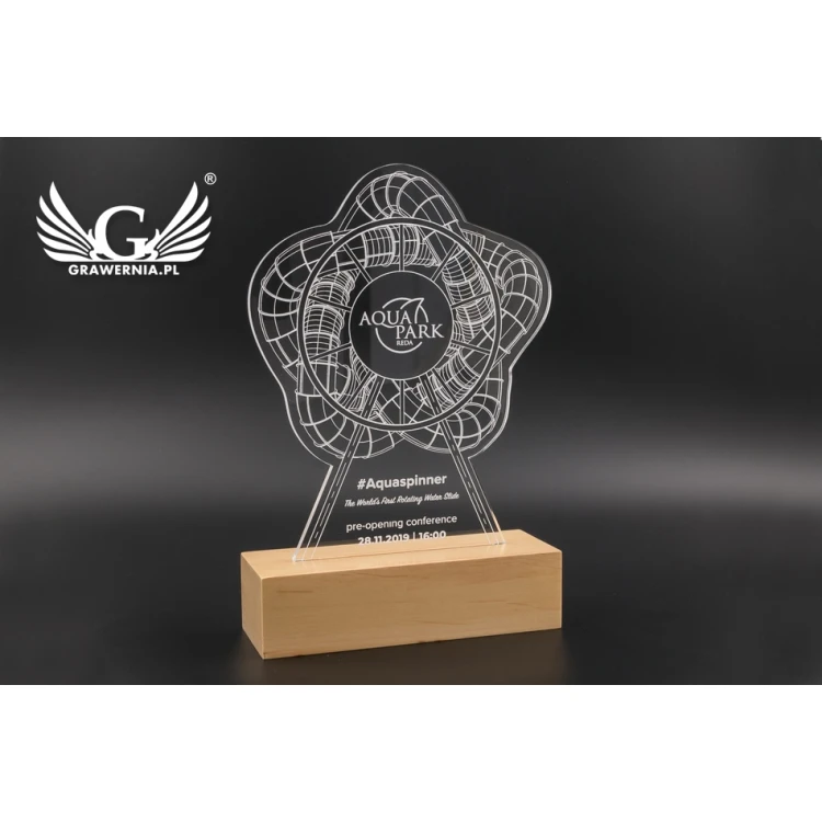 3D LED RGB Lampe mit individuellem Logo - ferngesteuert - L3D020