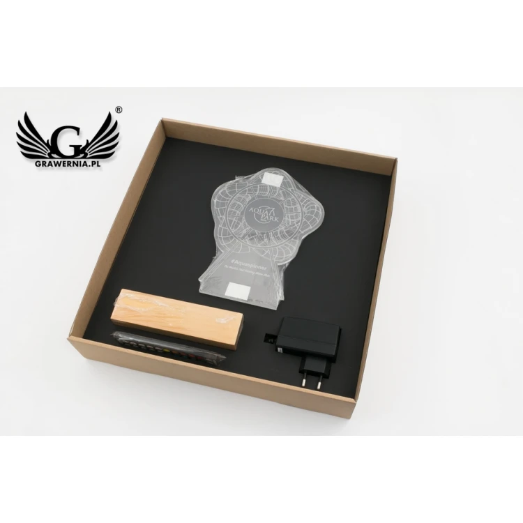 3D LED RGB Lampe mit individuellem Logo - ferngesteuert - L3D020