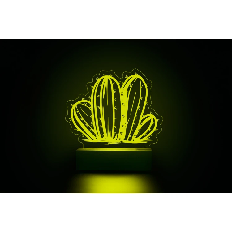LED RGB Kaktus 1 Lampe - ferngesteuert - LED021