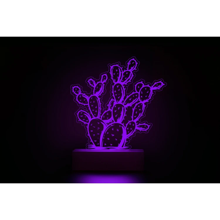 LED RGB Kaktus 2 Lampe - ferngesteuert - LED029