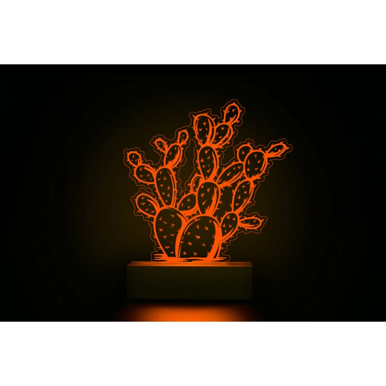 LED RGB Kaktus 2 Lampe - ferngesteuert - LED029