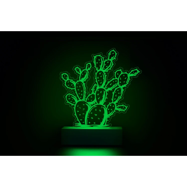 LED RGB Kaktus 2 Lampe - ferngesteuert - LED029