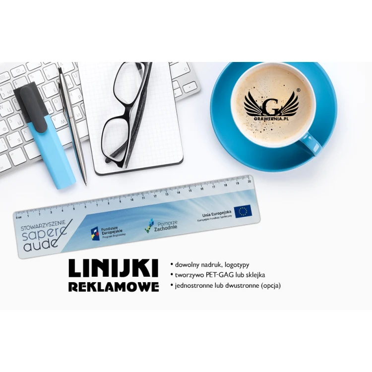 WERBE-LINEALE mit beliebigem farbigen UV-Druck - LIN002