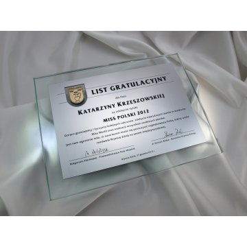 GLAS GRATULATIONSBRIEF in ETUI - DSZ021 - horizontal
