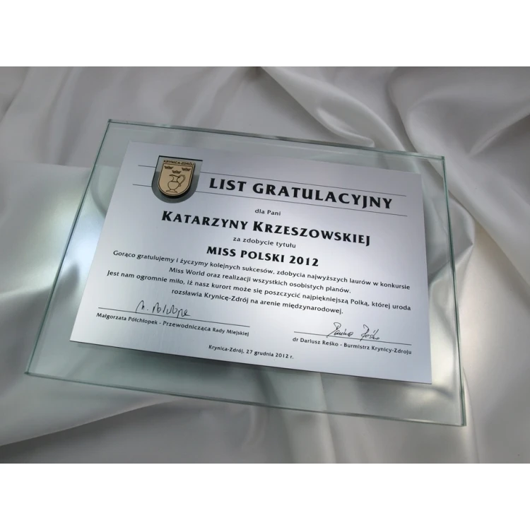 GLAS GRATULATIONSBRIEF in ETUI - DSZ021 - horizontal