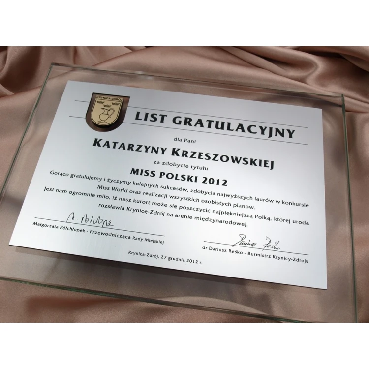 GLAS GRATULATIONSBRIEF in ETUI - DSZ021 - horizontal