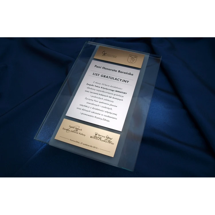 GLAS GRATULATIONSBRIEF - DSZ017