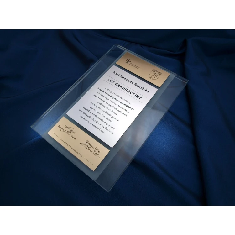 GLAS GRATULATIONSBRIEF - DSZ017