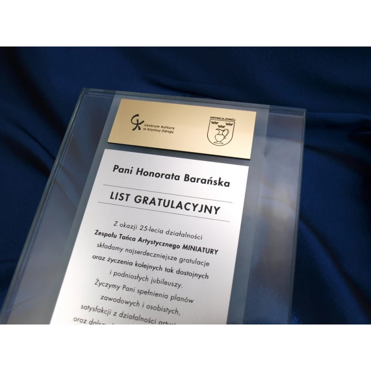 GLAS GRATULATIONSBRIEF - DSZ017