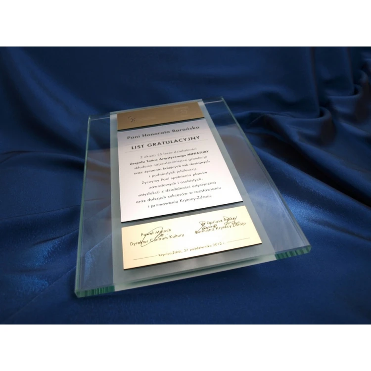GLAS GRATULATIONSBRIEF - DSZ017