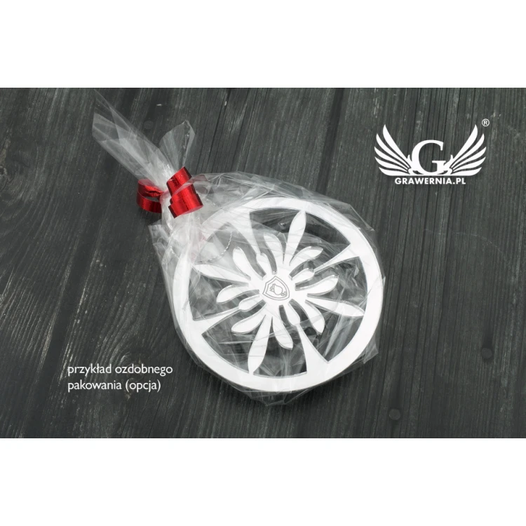 Gefrostete Dekorationen mit beliebigem UV-Druck - Größe 80x80mm - Schneeflocke - BDR013