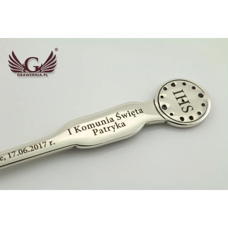 LÖFFEL MIT BILD DER MUTTERGOTTES - SILBER - Andenken an die Heilige Taufe - Modell SRB015