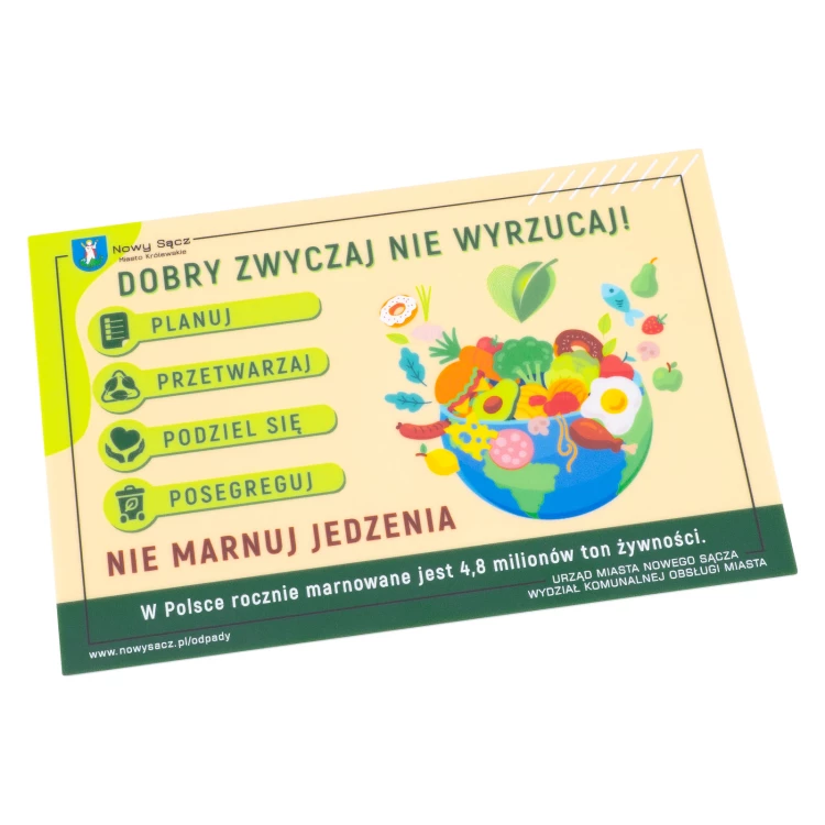 Kühlschrankmagnet - verschwende kein Essen - Größe 150x100mm - MGN025