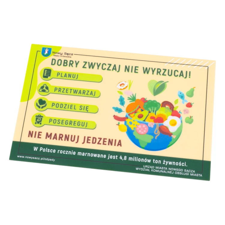 Kühlschrankmagnet - verschwende kein Essen - Größe 150x100mm - MGN025