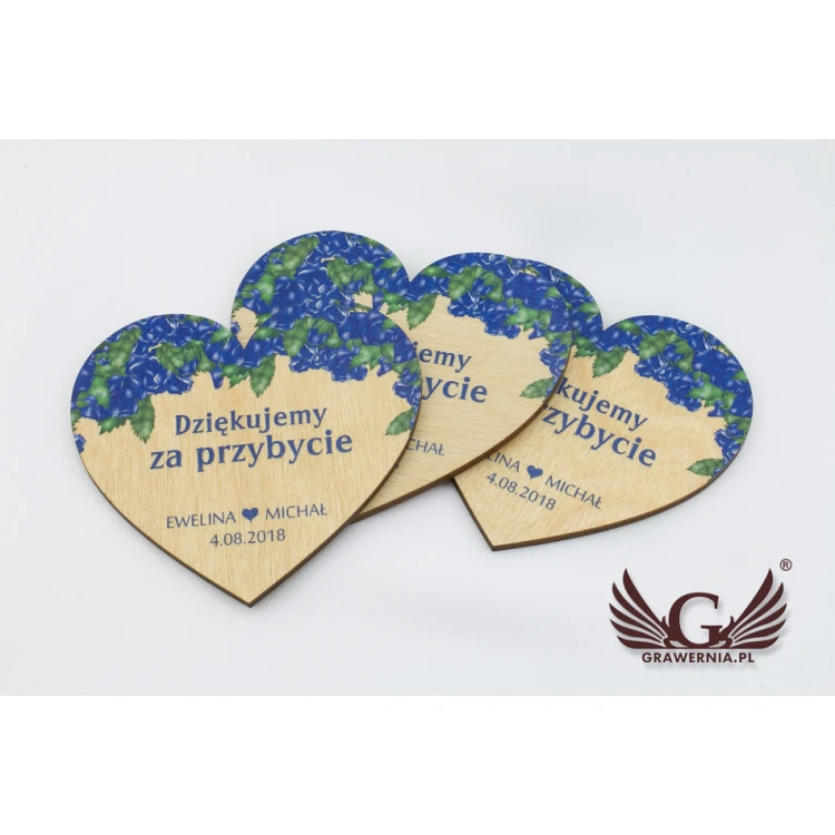 Holzmagnete - Dankeschön für Gäste - farbiger UV-Druck - MGN014