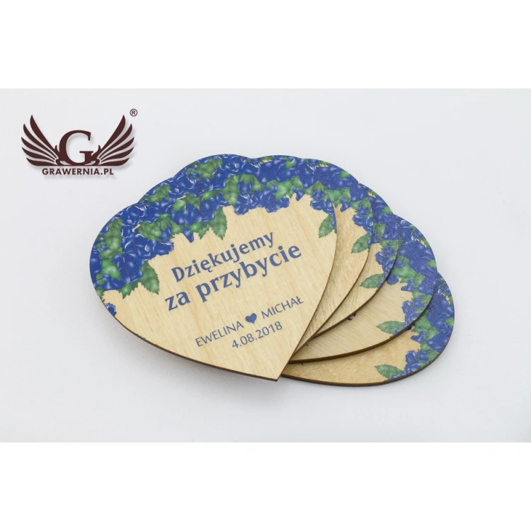 Holzmagnete - Dankeschön für Gäste - farbiger UV-Druck - MGN014