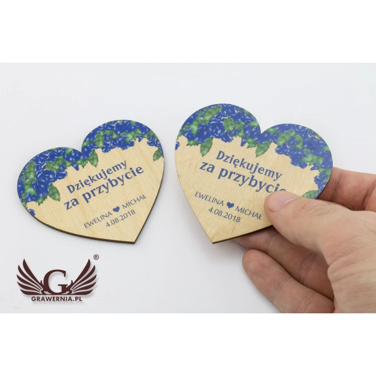Holzmagnete - Dankeschön für Gäste - farbiger UV-Druck - MGN014