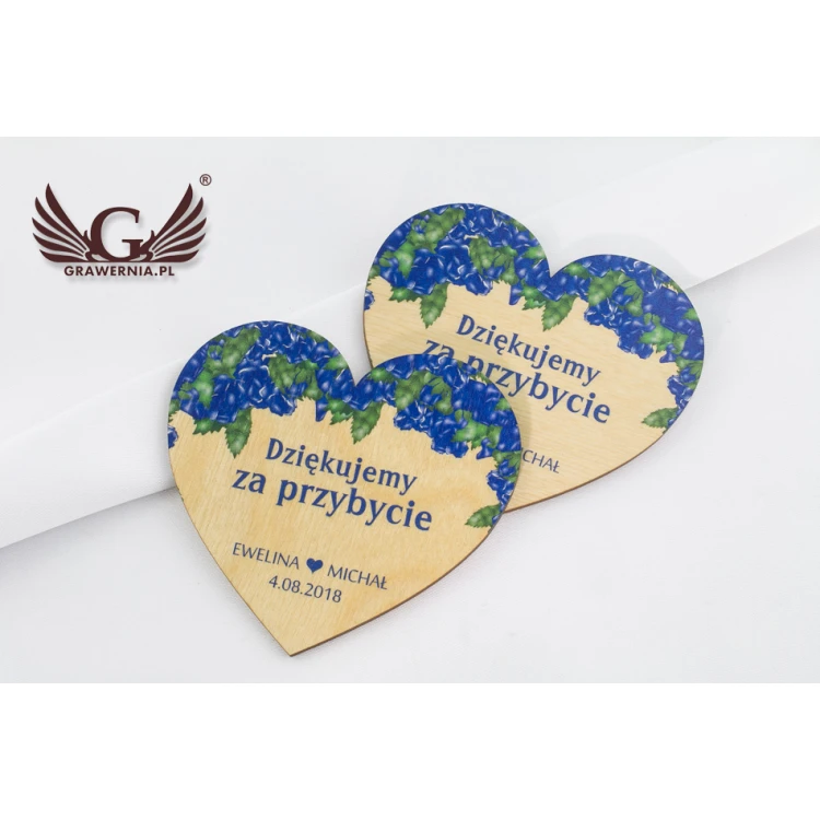 Holzmagnete - Dankeschön für Gäste - farbiger UV-Druck - MGN014