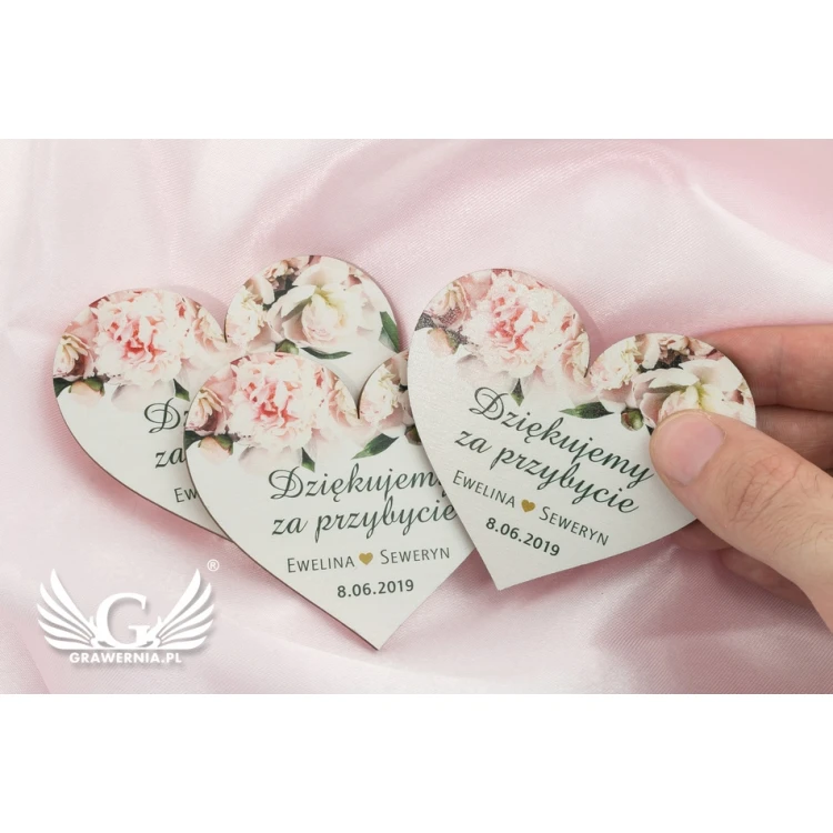 Holzmagnete - Dankeschön für Gäste - farbiger UV-Druck - MGN015