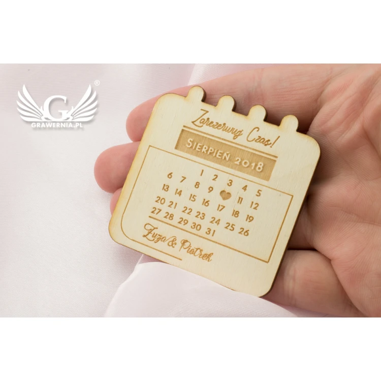 Holzmagnete "Reserviere Zeit" - Lasergraviert - MGN004
