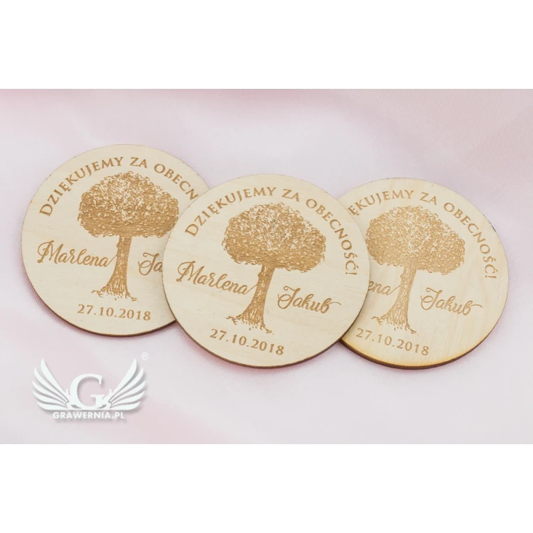 Holzmagnete "Reserviere Zeit" - Lasergraviert - MGN011