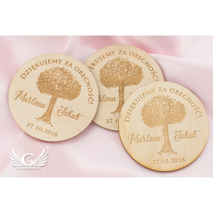 Holzmagnete "Reserviere Zeit" - Lasergraviert - MGN011