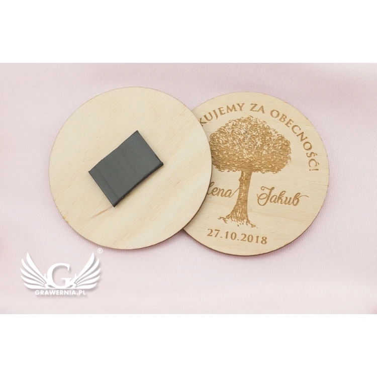 Holzmagnete "Reserviere Zeit" - Lasergraviert - MGN011
