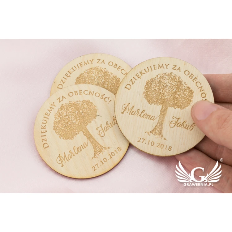 Holzmagnete "Reserviere Zeit" - Lasergraviert - MGN011