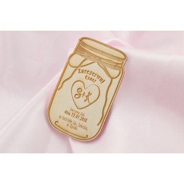 Holzmagnete "Reserviere Zeit" - Lasergraviert - MGN001