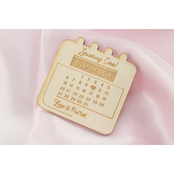 Holzmagnete "Reserviere Zeit" - Lasergraviert - MGN004