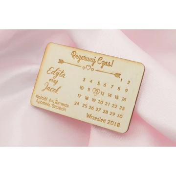 Holzmagnete "Reserviere Zeit" - Lasergraviert - MGN005