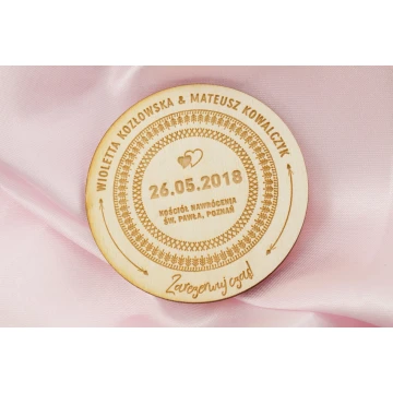Holzmagnete "Reserviere Zeit" - Lasergraviert - MGN009