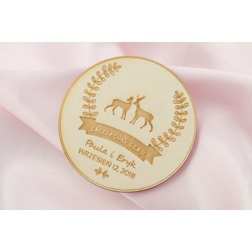 Holzmagnete "Reserviere Zeit" - Lasergraviert - MGN012