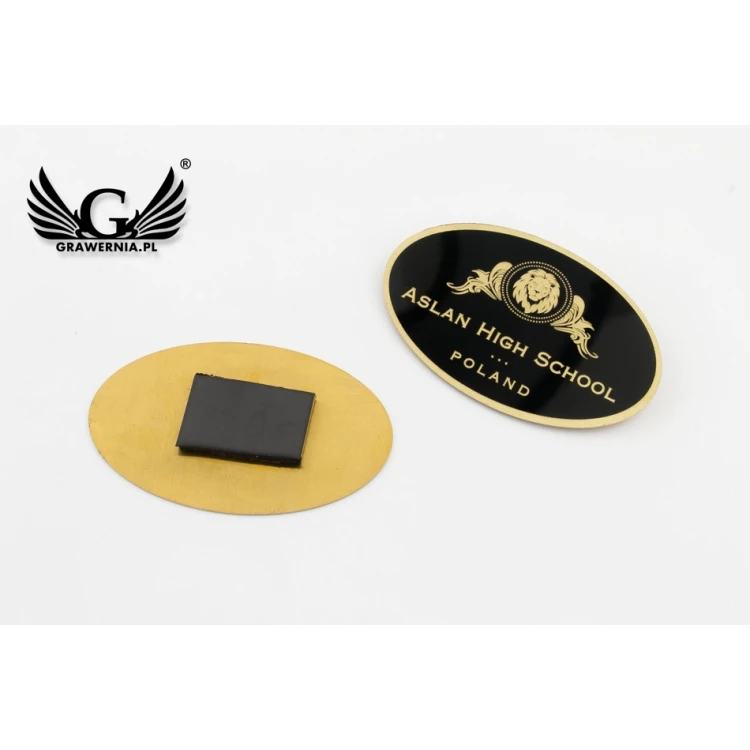 Exklusive Messingmagnete mit Ihrem Logo - Abmessungen: 50x30mm - PS032