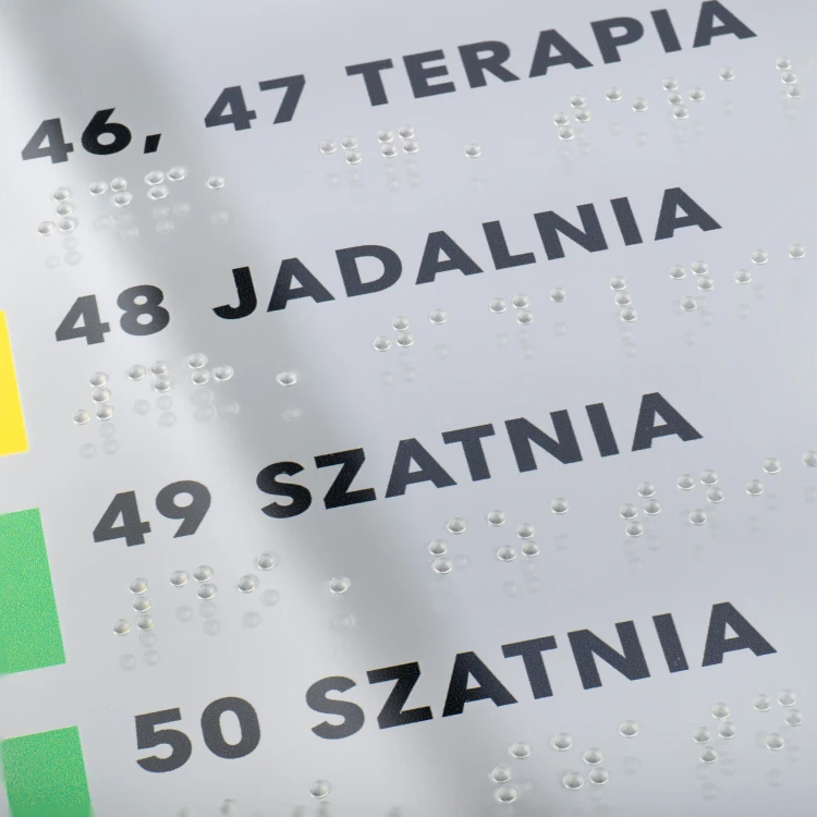 Kleiner Taktile Karte mit Braille-Schrift - Plexi und ADA - Maße: 430x320mm - TAB528