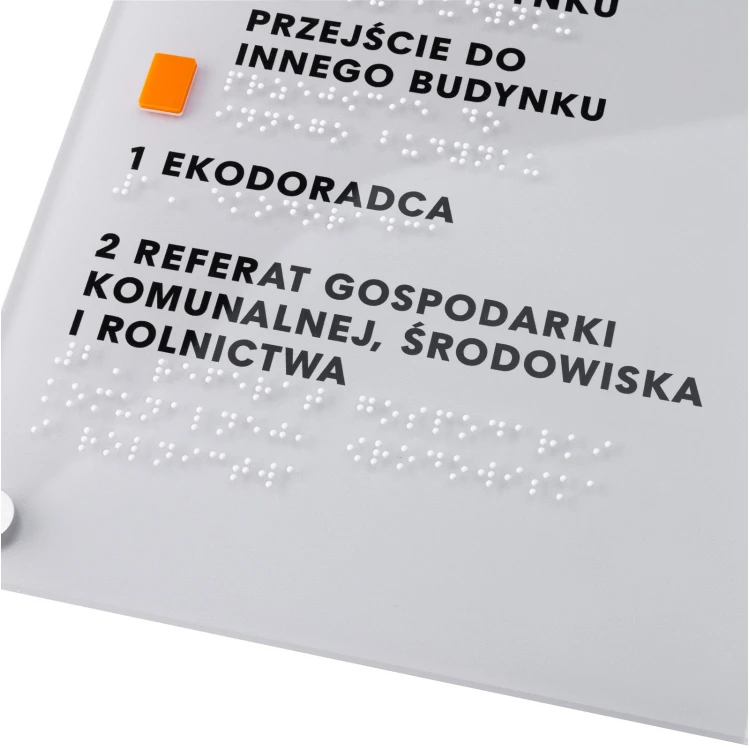 Kleiner Taktile Plan mit Braille-Schrift - Plexi und ADA - Maße: 420x297mm - TAB534