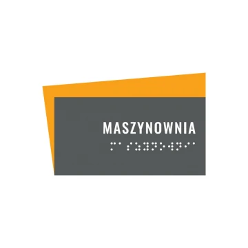 Maschinenraum - Schild mit Braille-Schrift - Größe 134x84mm - Hartes PCW - HORIZON - TAB305