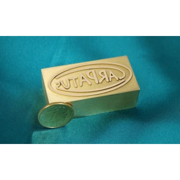 Matrize / Siegel zum Prägen von Logos in Leder im Kaltverfahren - Abmessungen: 39x19mm