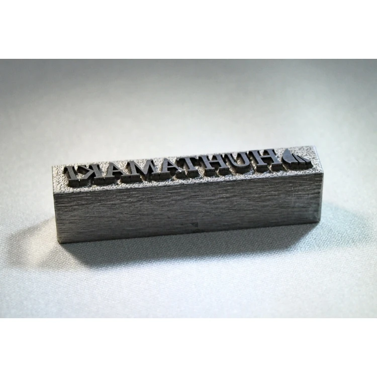 Stahlmatrize / Stempel 42x7mm Gravurtiefe etwa 1mm