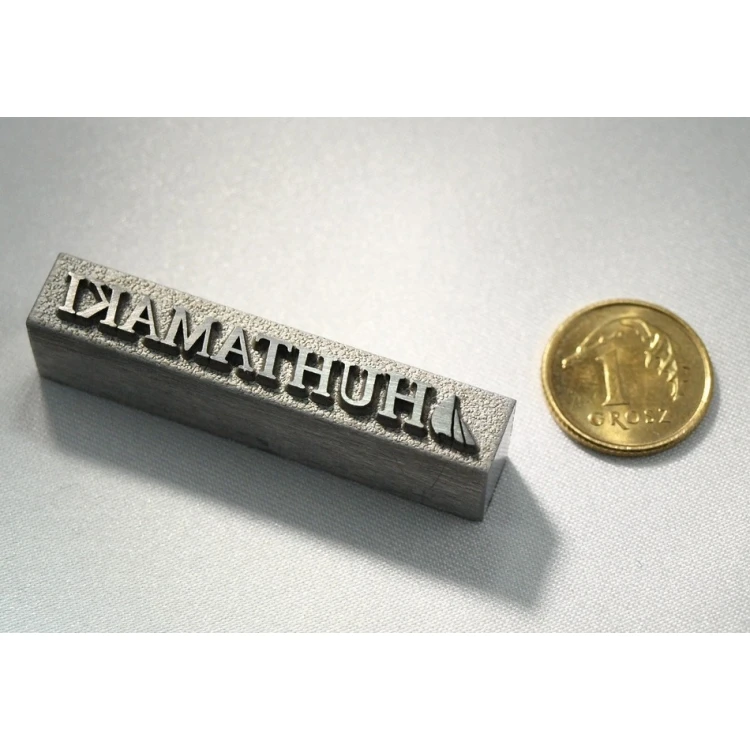 Stahlmatrize / Stempel 42x7mm Gravurtiefe etwa 1mm