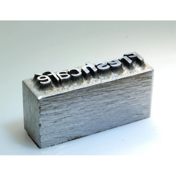 Stahlmatrize / Stempel 16,8 x 3,5mm Gravurtiefe etwa 1,3mm