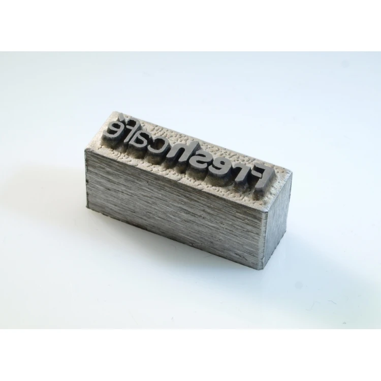 Stahlmatrize / Stempel 16,8 x 3,5mm Gravurtiefe etwa 1,3mm