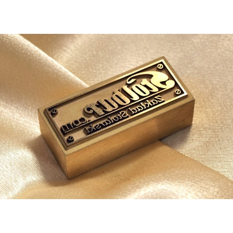 Messing-Matrize / Stempel 43x19mm Gravurtiefe etwa 1,5mm