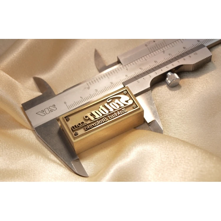 Messing-Matrize / Stempel 43x19mm Gravurtiefe etwa 1,5mm