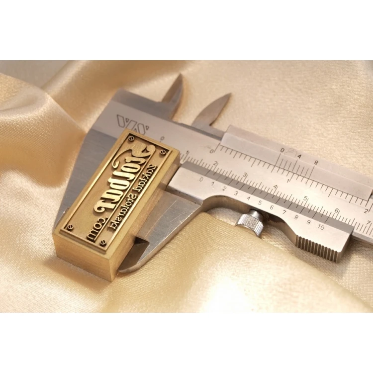 Messing-Matrize / Stempel 43x19mm Gravurtiefe etwa 1,5mm