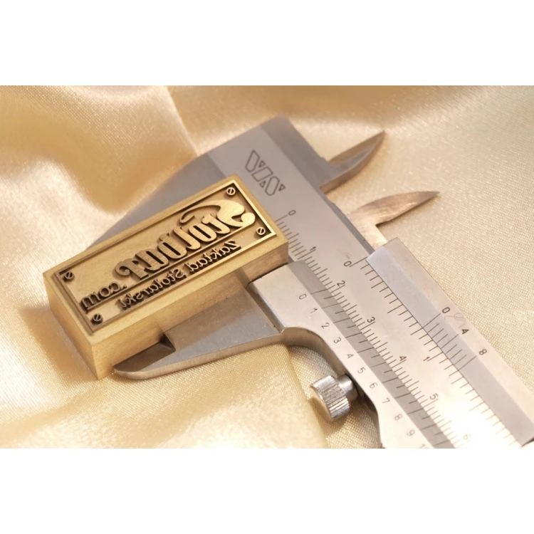 Messing-Matrize / Stempel 43x19mm Gravurtiefe etwa 1,5mm
