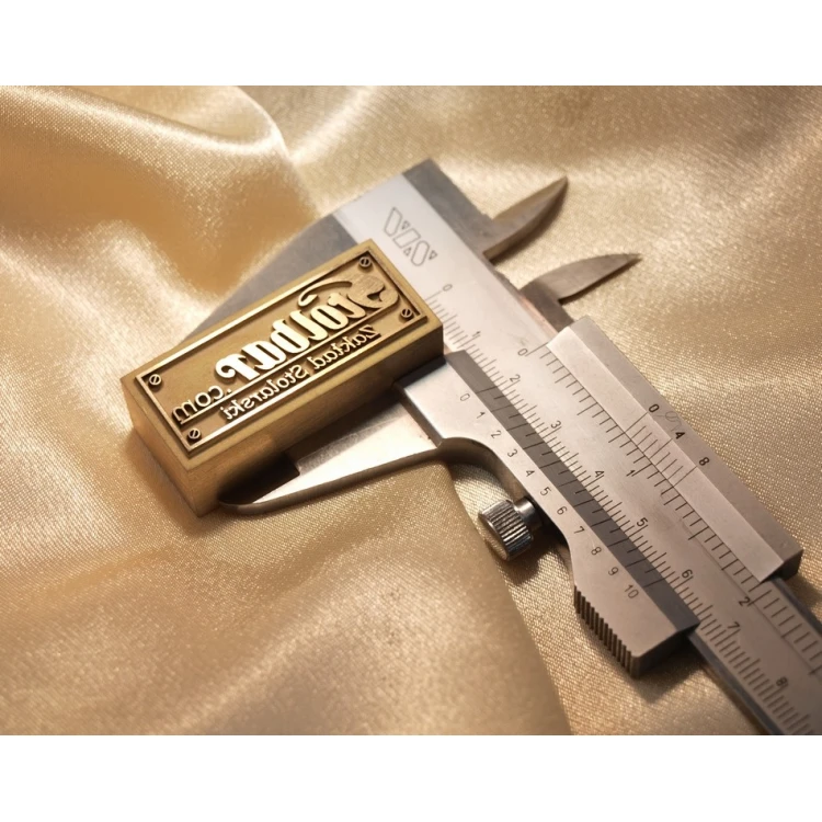 Messing-Matrize / Stempel 43x19mm Gravurtiefe etwa 1,5mm