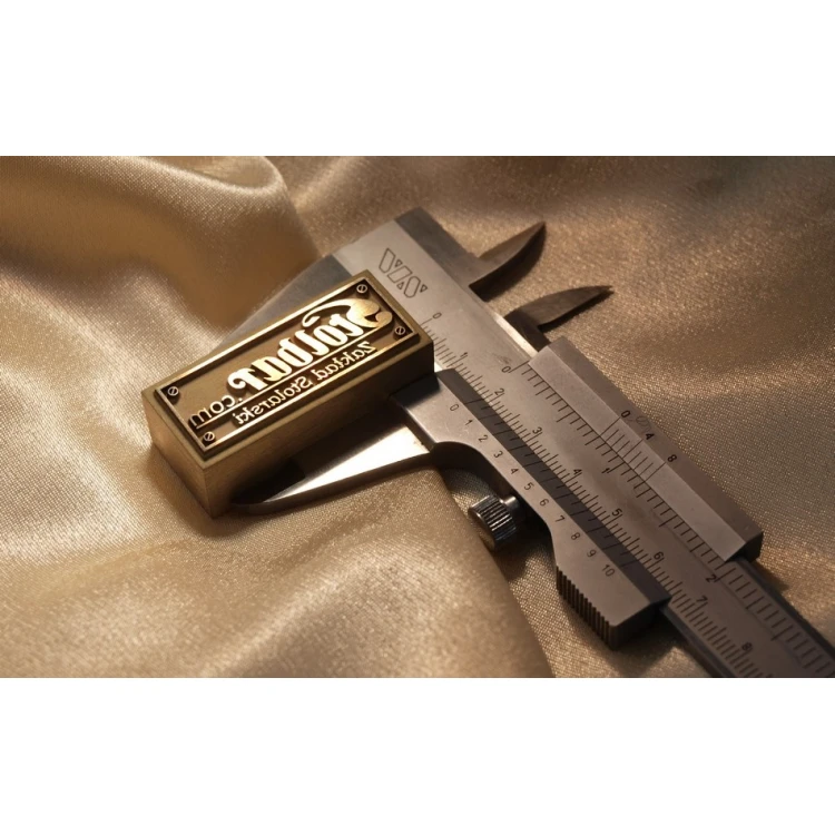 Messing-Matrize / Stempel 43x19mm Gravurtiefe etwa 1,5mm